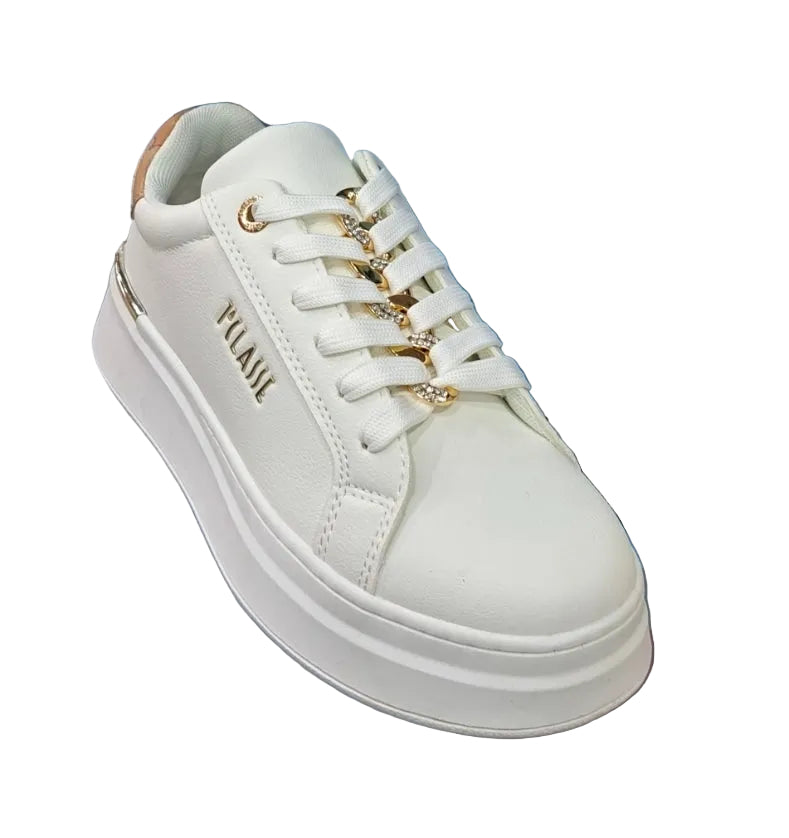 SNEAKERS STRASS DECORATIVI ALVIERO MARTINI BIANCO