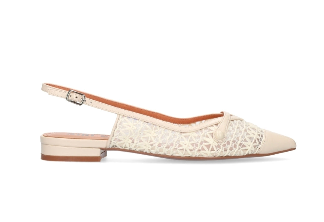 DECOLLETE' XAIA FLAT BIBI LOU RICAMO PANNA