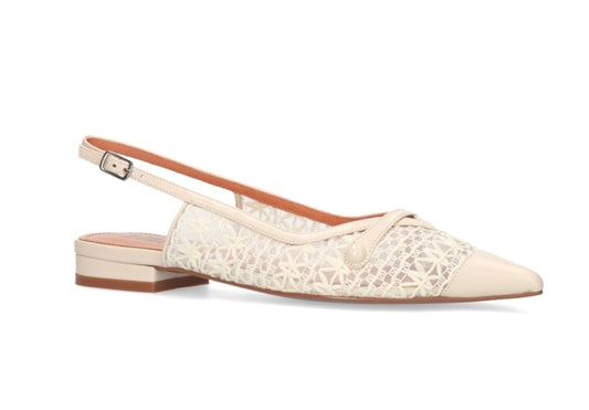 DECOLLETE' XAIA FLAT BIBI LOU RICAMO PANNA