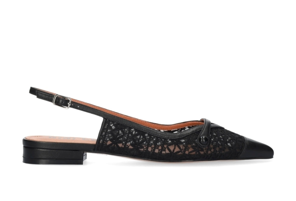 DECOLLETE' XAIA FLAT BIBI LOU RICAMO NERA