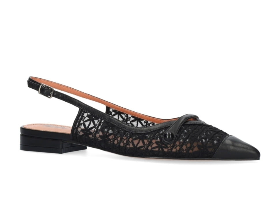 DECOLLETE' XAIA FLAT BIBI LOU RICAMO NERA