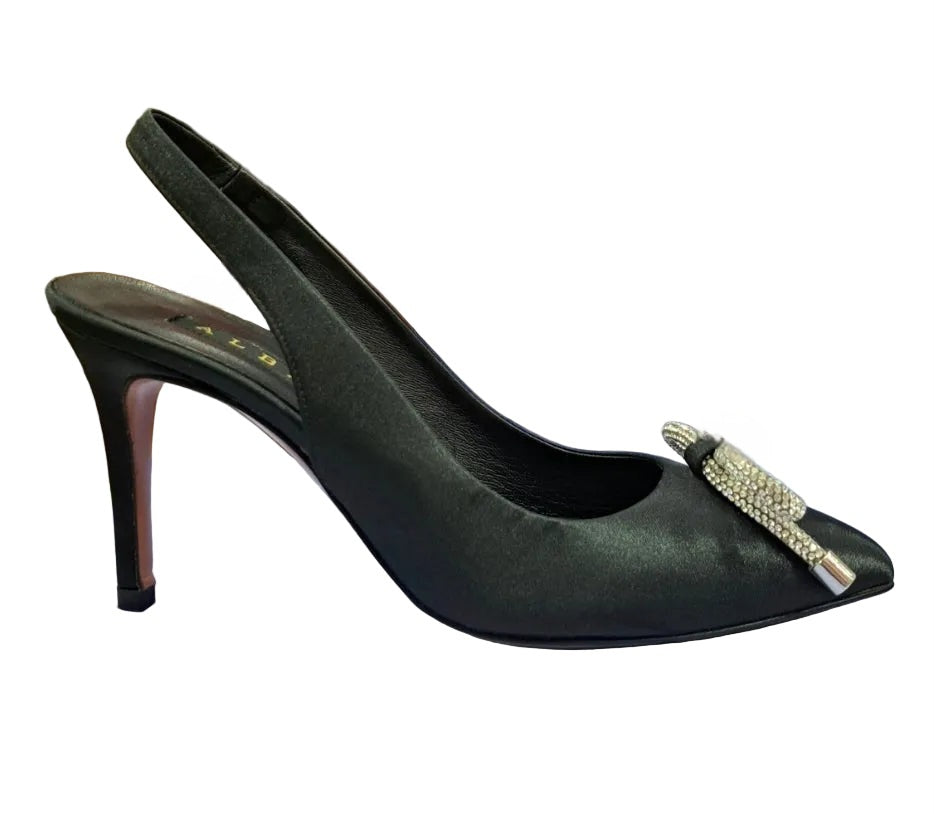 DECOLLETE' RASO SLINGBACK ALBANO FIOCCO STRASS