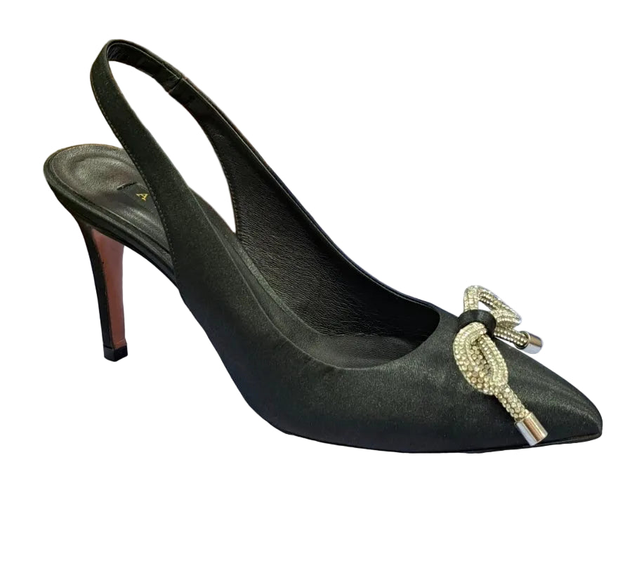 DECOLLETE' RASO SLINGBACK ALBANO FIOCCO STRASS