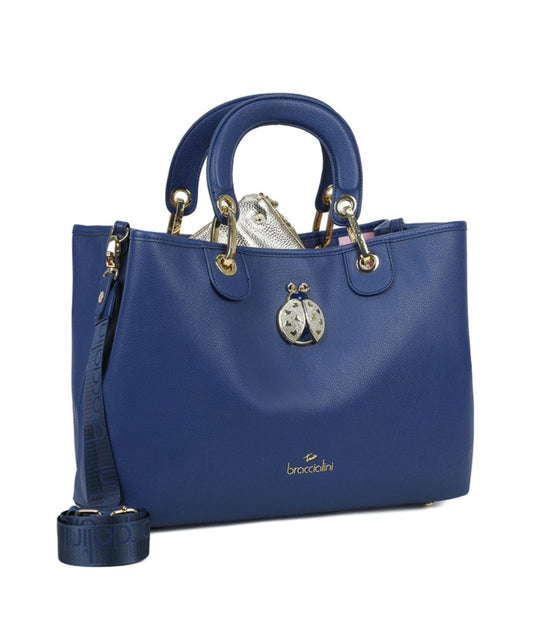 BORSE A MANO BETH JEWELS BRACCIALINI COCCINELLA STRASS BLU GRANDE