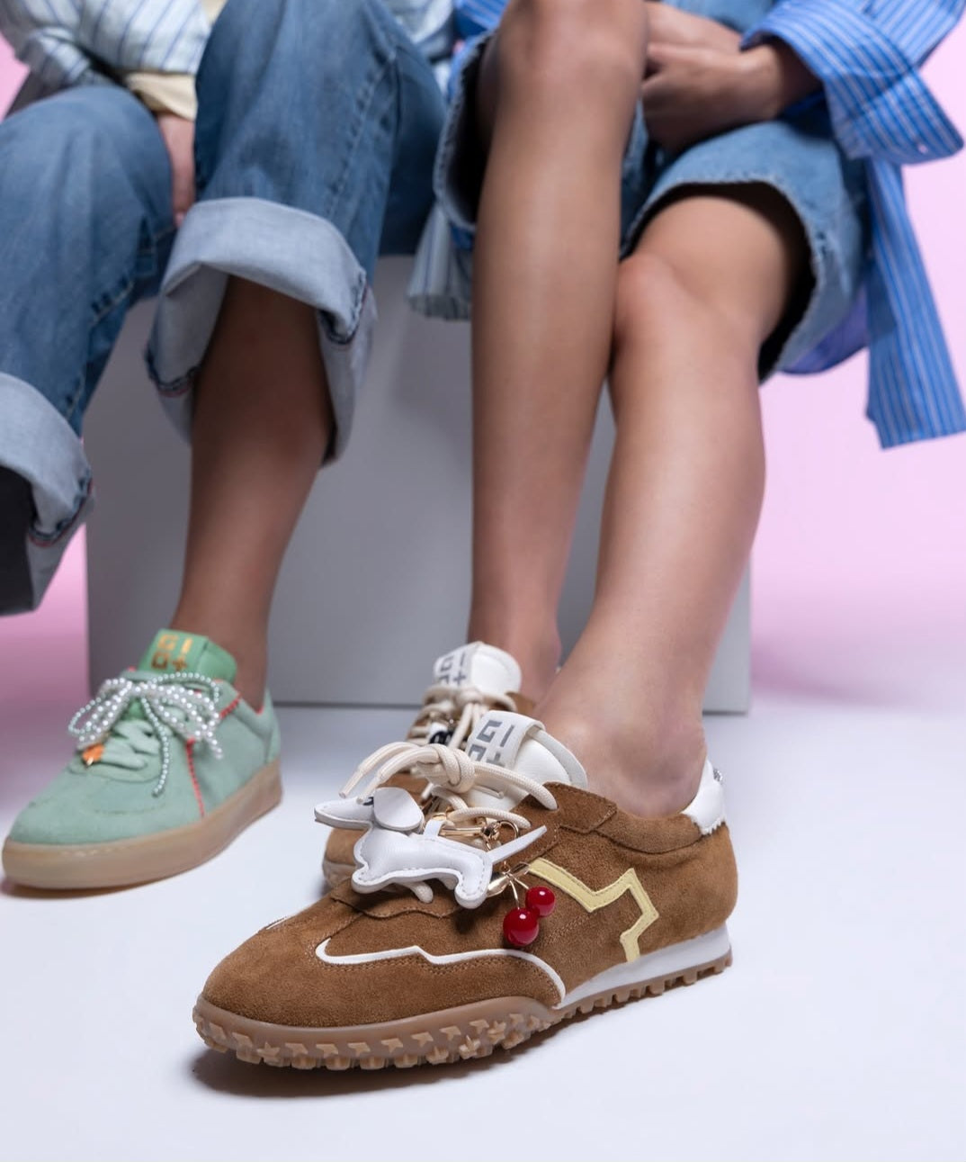 SNEAKERS PELLE SCAMOSCIATA GIO+ BROWN BASSOTTO
