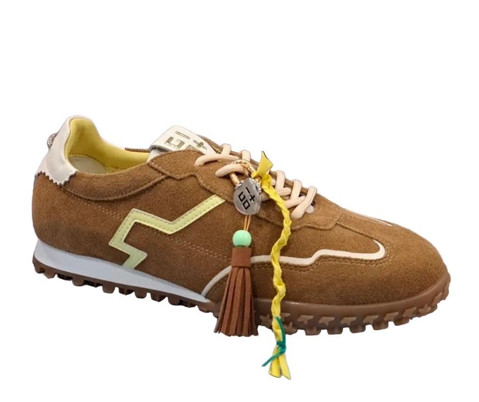 SNEAKERS PELLE SCAMOSCIATA GIO+ BROWN BASSOTTO