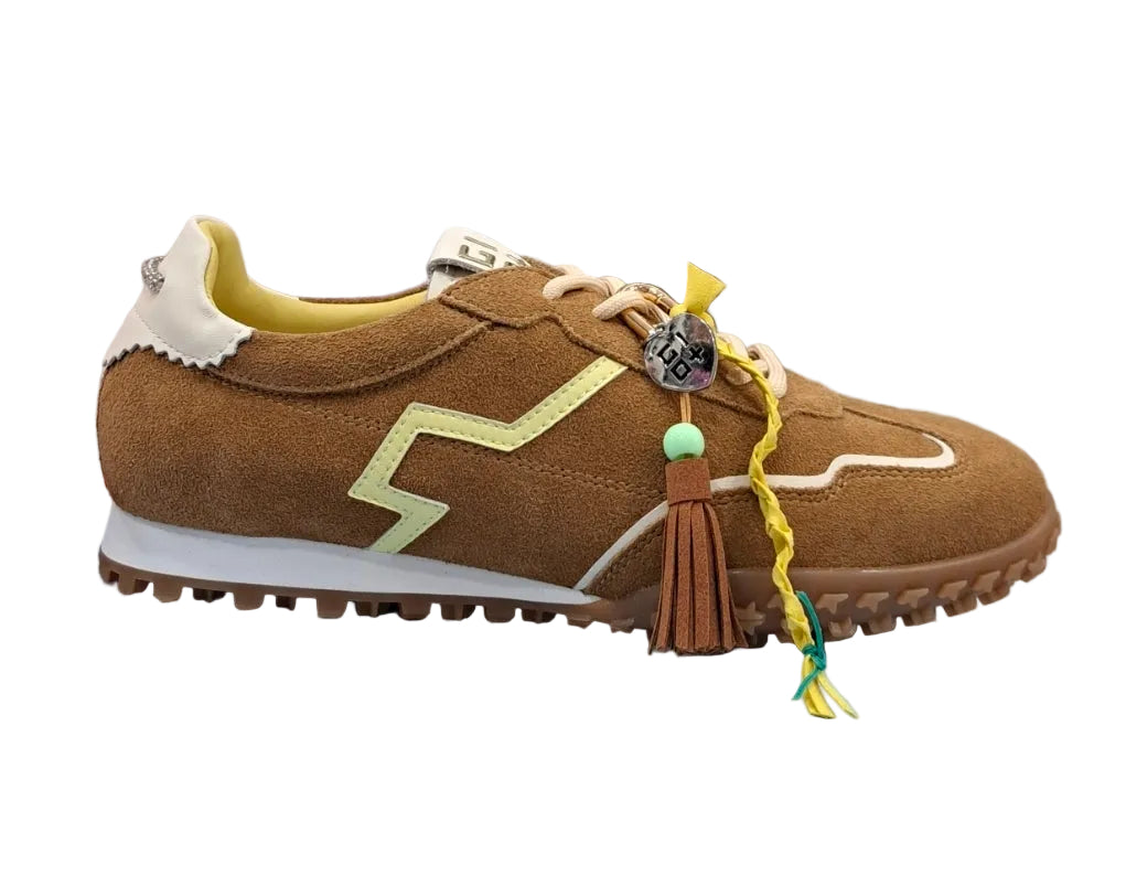 SNEAKERS PELLE SCAMOSCIATA GIO+ BROWN BASSOTTO