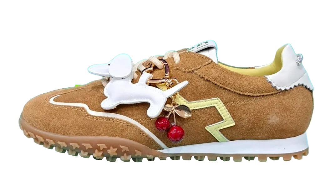 SNEAKERS PELLE SCAMOSCIATA GIO+ BROWN BASSOTTO
