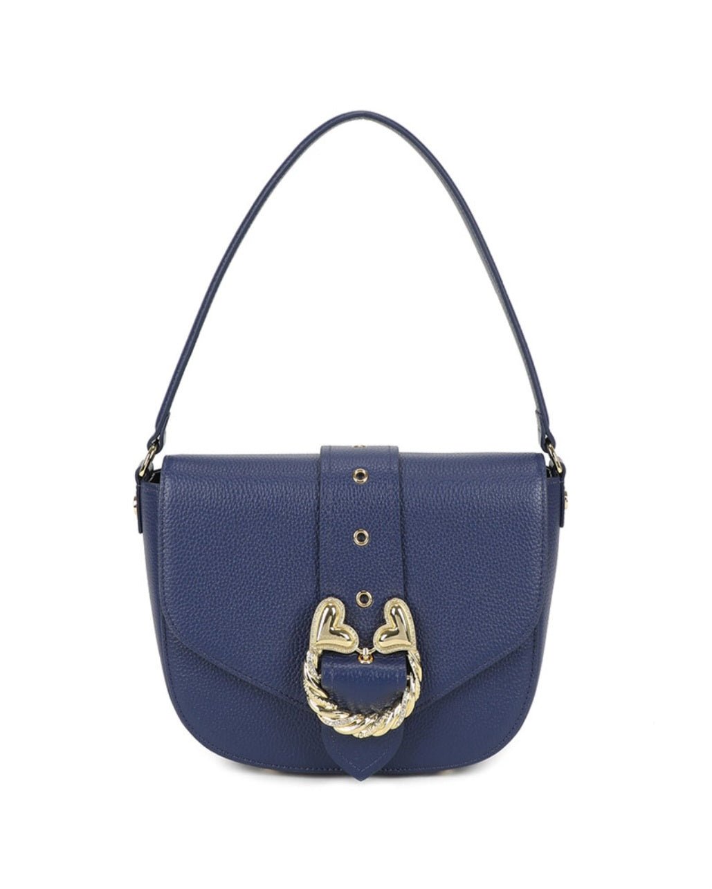 BORSE A SPALLA PELLE BRACCIALINI BAROQUE BLU MEDIA