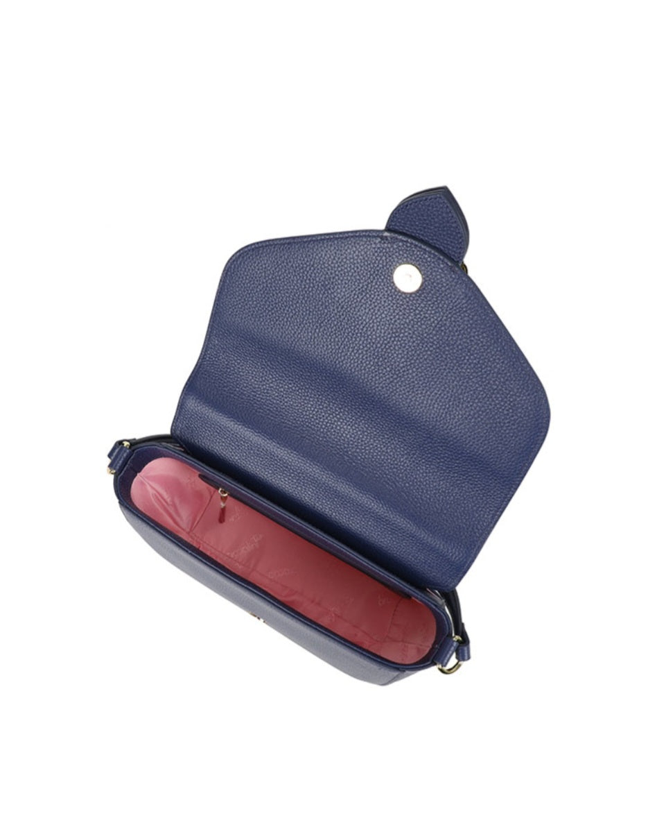 BORSE A SPALLA PELLE BRACCIALINI BAROQUE BLU MEDIA