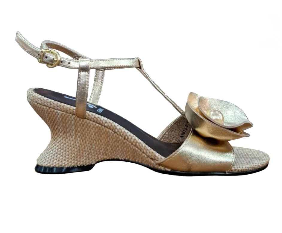 SANDALI RAFFIA JEANNOT FIORE PLATINO