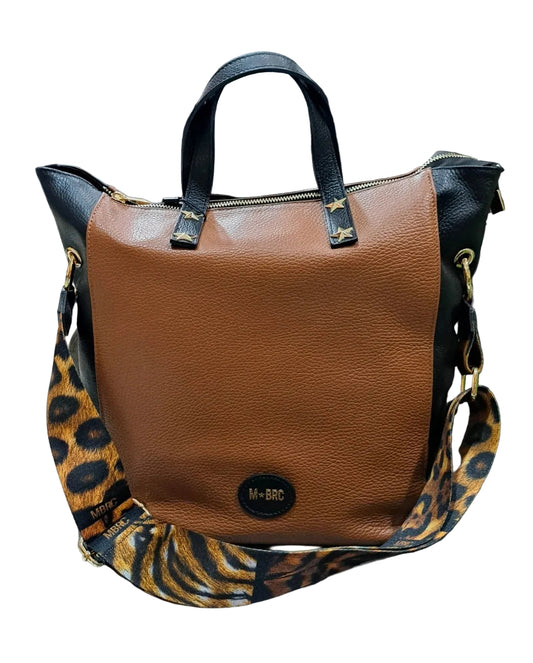 BORSE A MANO ANIMALIER M*BRC BY MASSIMO BRACCIALINI PELLE COGNAC
