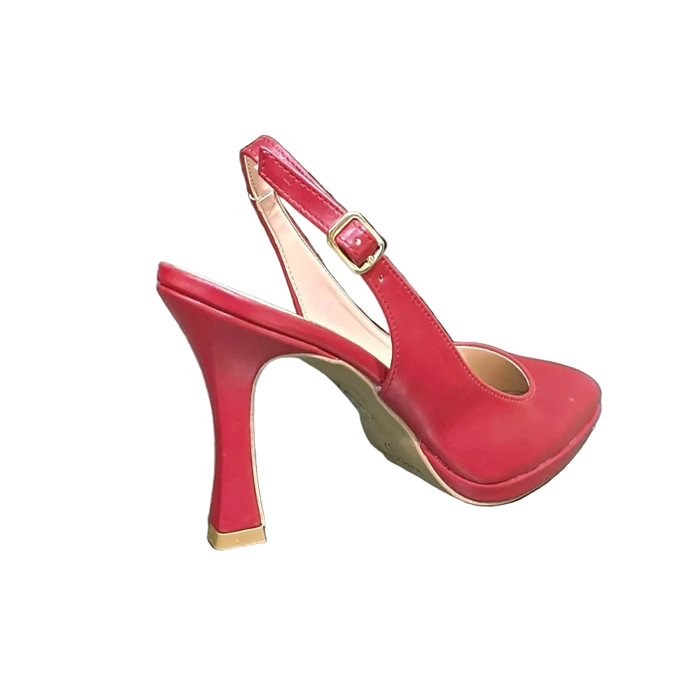 DECOLLETE' MARA PALMAS SLINGBACK PLATEAU ROSSO