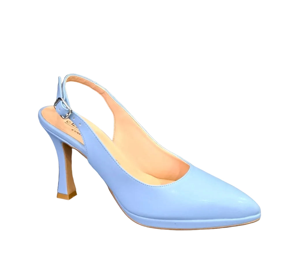 DECOLLETE' MARA PALMAS SLINGBACK PLATEAU CELESTE