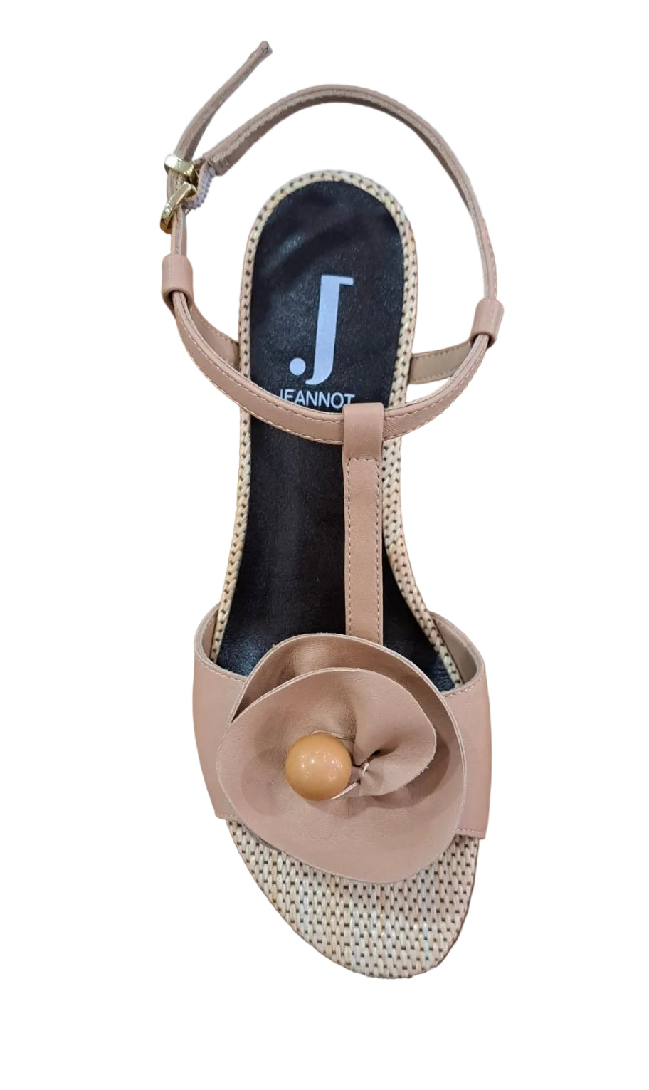 SANDALI RAFFIA JEANNOT FIORE SABBIA