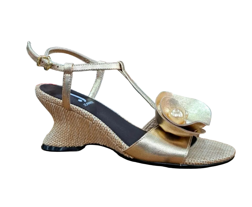 SANDALI RAFFIA JEANNOT FIORE PLATINO