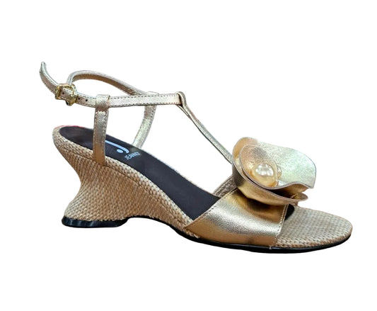 SANDALI RAFFIA JEANNOT FIORE PLATINO