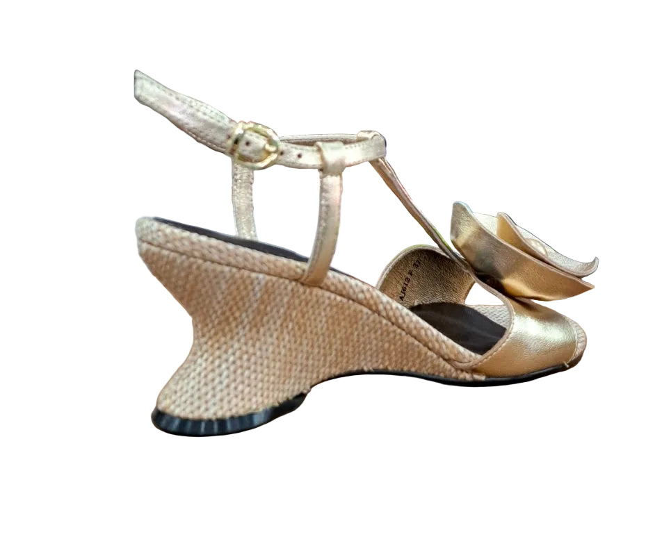 SANDALI RAFFIA JEANNOT FIORE PLATINO