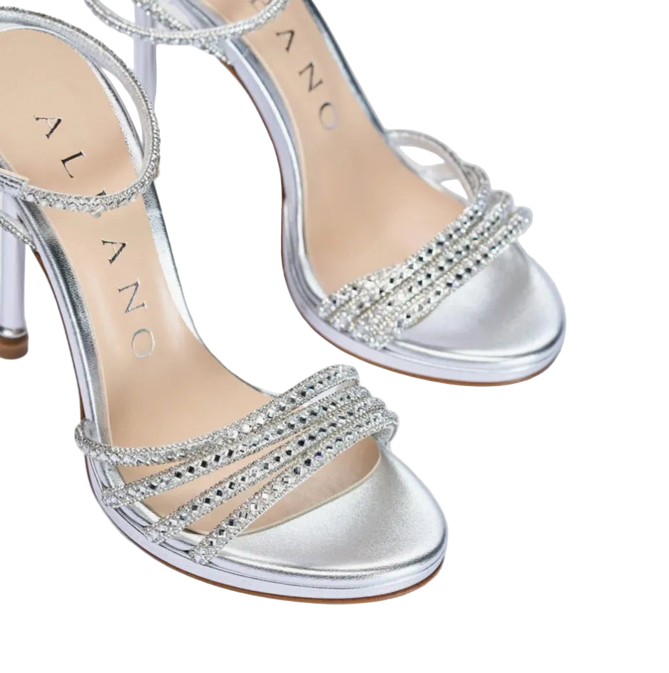 SANDALI FLORIDA ALBANO ARGENTO STRASS
