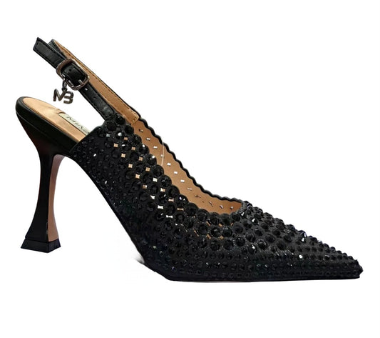 DECOLLETE' MIABELLE SLINGBACK STRASS NERO