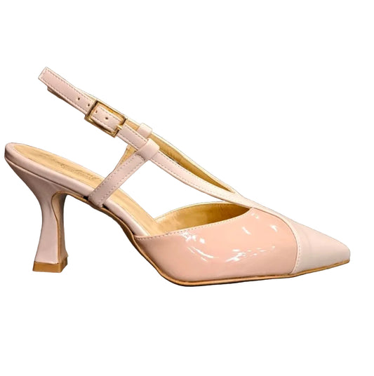 DECOLLETE' SLINGBACK BICOLOR NUDE