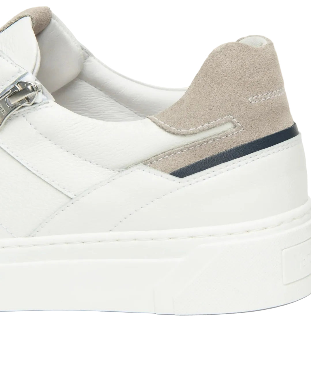 SNEAKERS PELLE NEROGIARDINI ZIP BIANCO