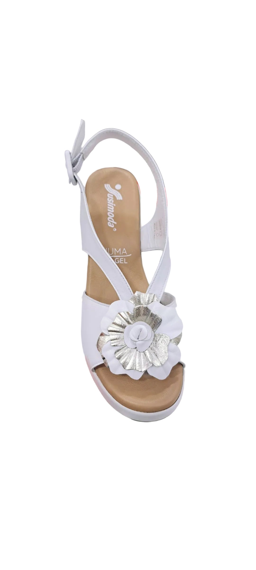 SANDALI FIORE SUSIMODA PELLE BIANCA