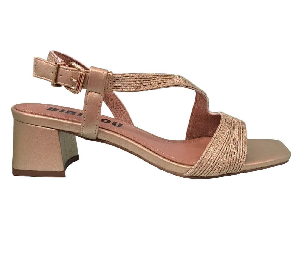 SANDALI LIPE TESSUTO INTRECCIATO BIBI LOU GOLD