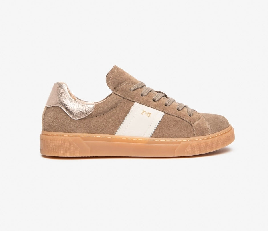 SNEAKERS IN PELLE SCAMOSCIATA NEROGIARDINI FANGO