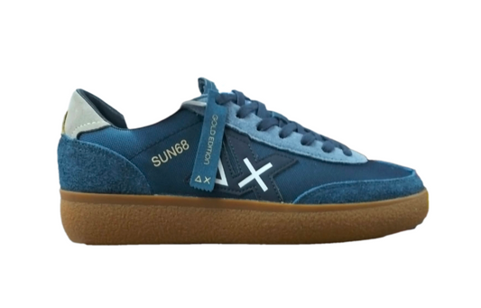 SNEAKERS LUIS NYLON SUN68 GOLD EDITION PETROLIO