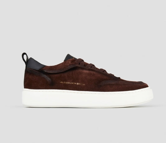 SNEAKERS YORK MAN PELLE SCAMOSCIATA ALEXANDER SMITH BROWN