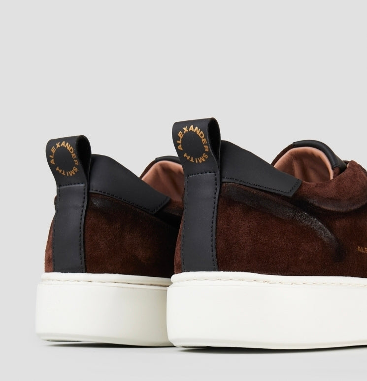 SNEAKERS YORK MAN PELLE SCAMOSCIATA ALEXANDER SMITH BROWN