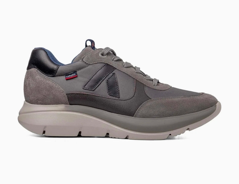SNEAKERS ALGORITMO PELLE E TESSUTO CALLAGHAN GRIGIO