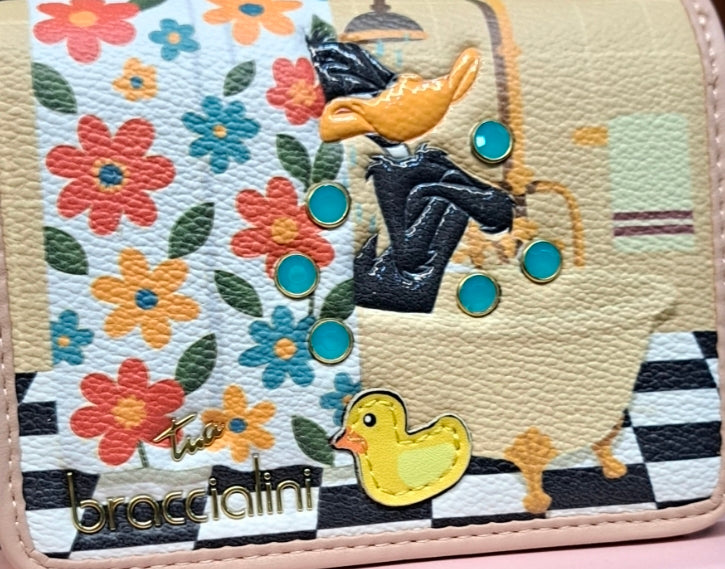 PORTAFOGLI CONTINENTAL BRACCIALINI LOONEY TUNES DAFFY DUCK MEDIO