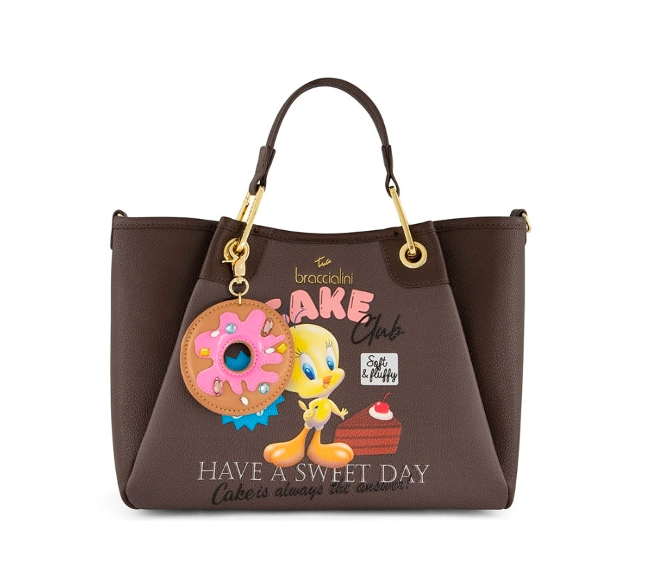 BORSE A MANO EMY BRACCIALINI TWEETY MARRONE