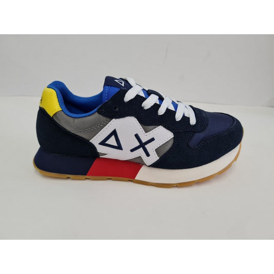 SNEAKERS BOY'S JAKI TRICOLORS NAVY BLUE