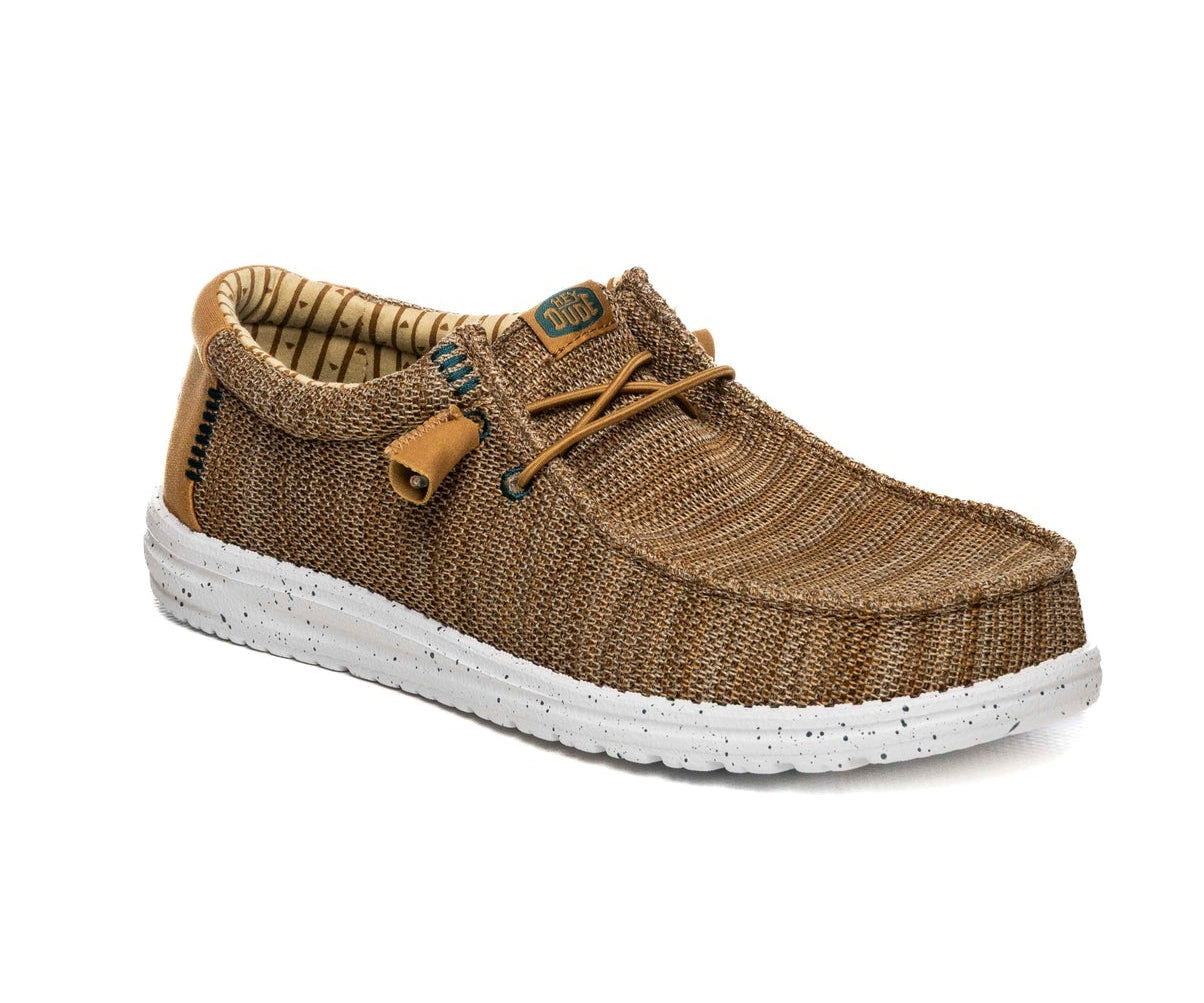 MOCASSINI WALLY STRETCH SOX HEY DUDE BROWN