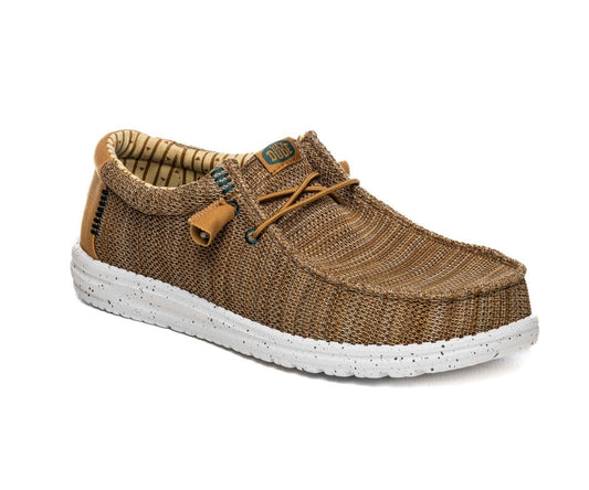 MOCASSINI WALLY STRETCH SOX HEY DUDE BROWN