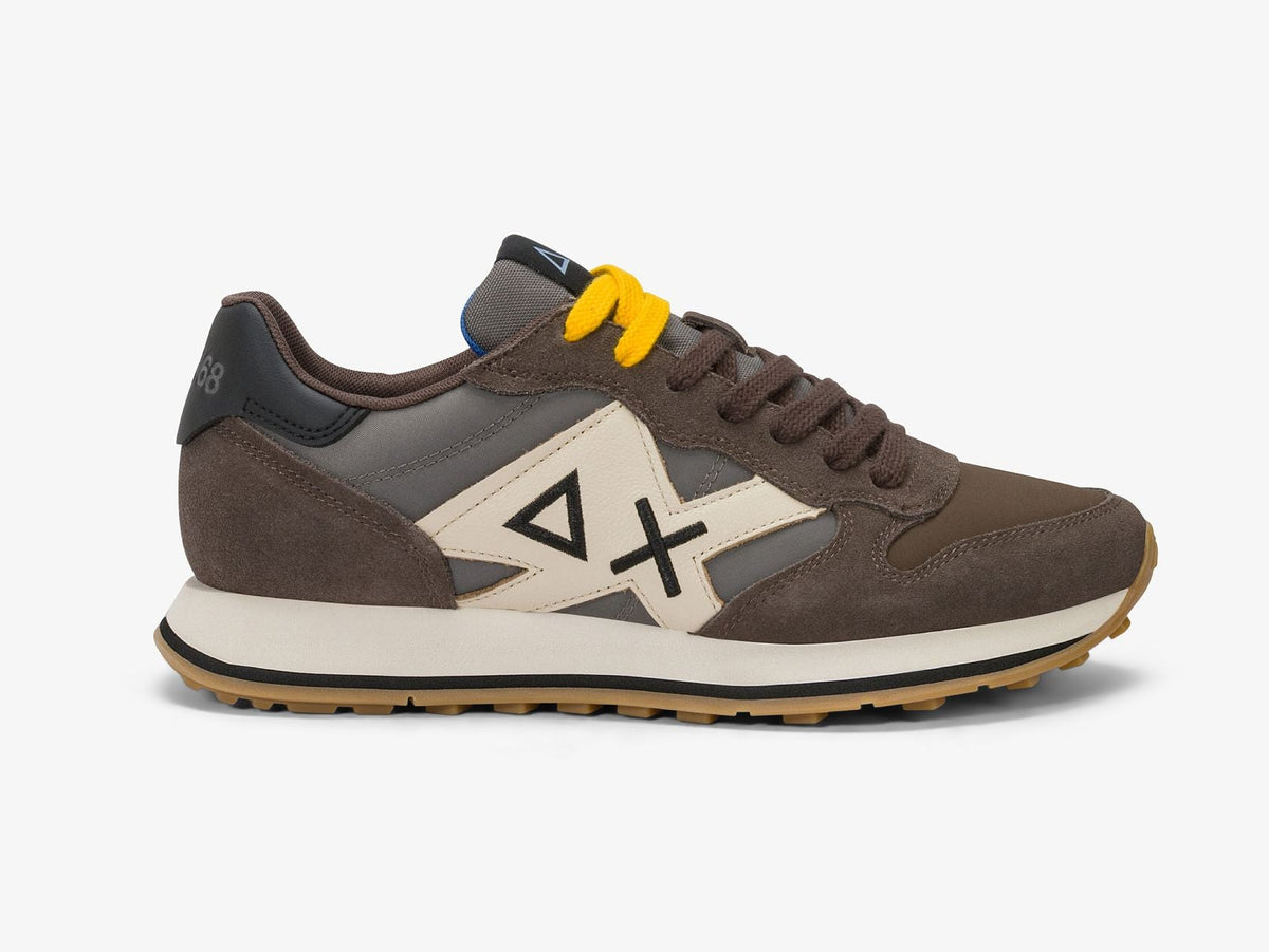 SNEAKERS JAKI BICOLOR SUN68 MARRONE