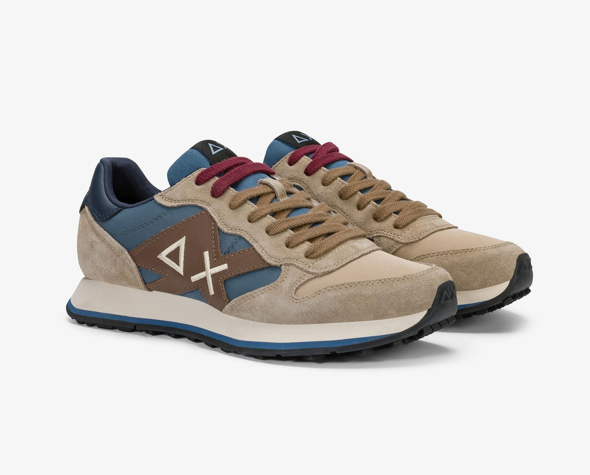 SNEAKERS JAKI BICOLOR SUN68 BEIGE SCURO