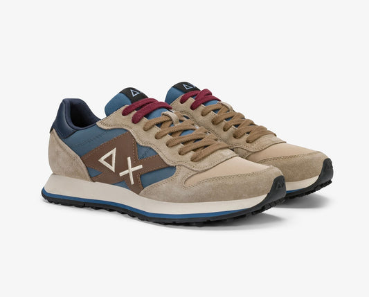 SNEAKERS JAKI BICOLOR SUN68 BEIGE SCURO