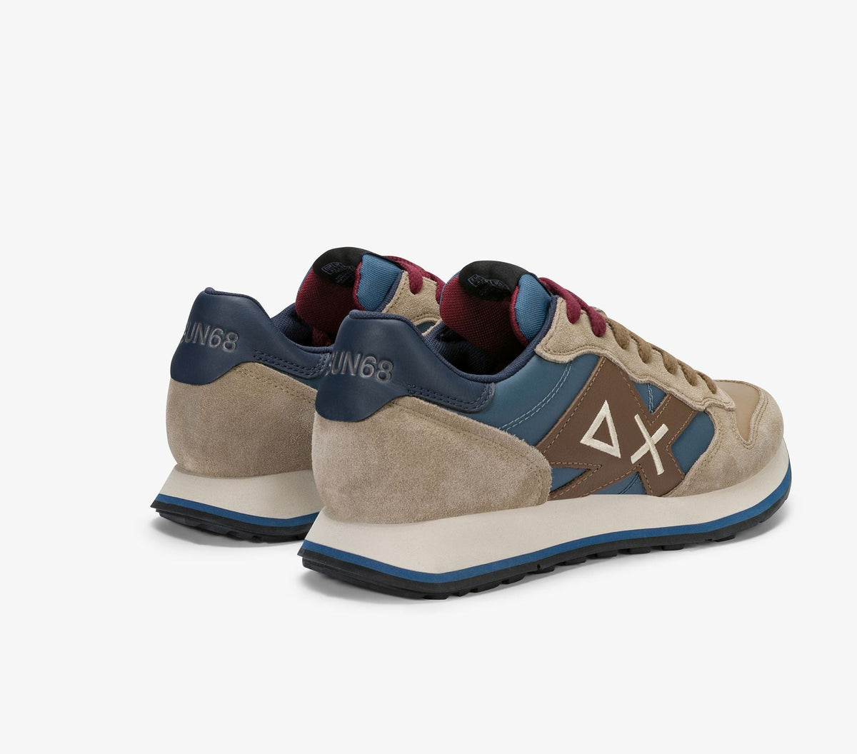 SNEAKERS JAKI BICOLOR SUN68 BEIGE SCURO
