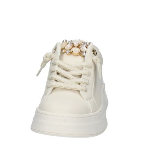 SNEAKERS PIETRE DECORATIVE ALVIERO MARTINI PANNA