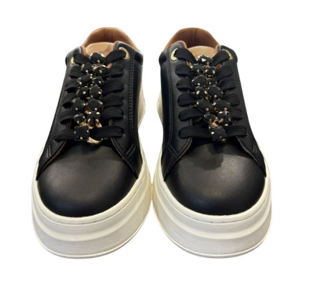 SNEAKERS STRASS DECORATIVI ALVIERO MARTINI NERA