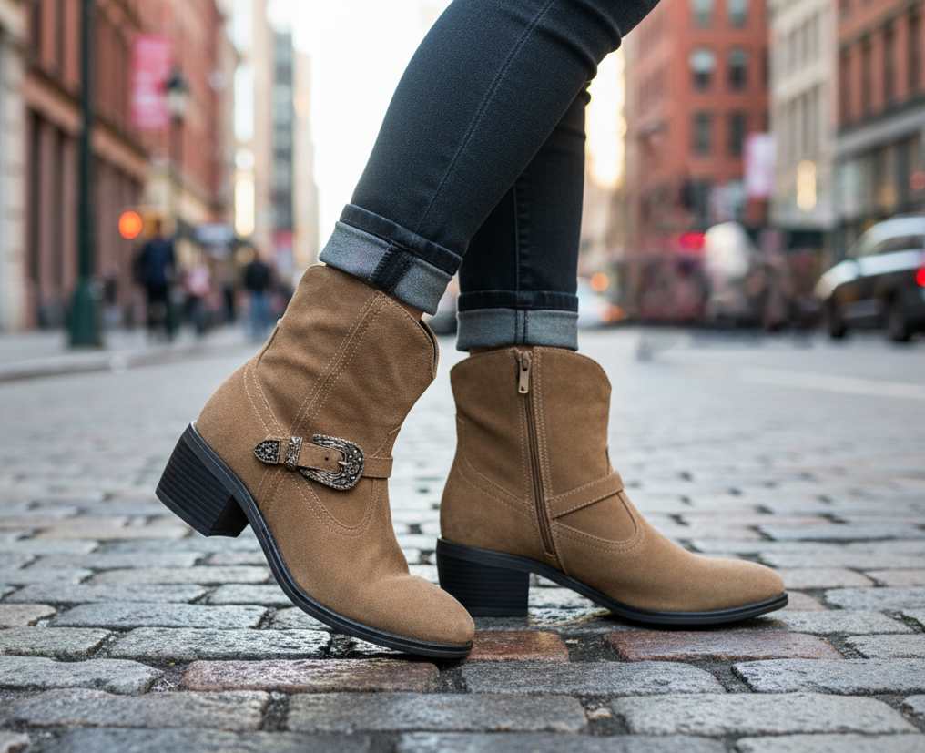 STIVALETTI PELLE SUEDE TEXAN NEROGIARDINI MOU
