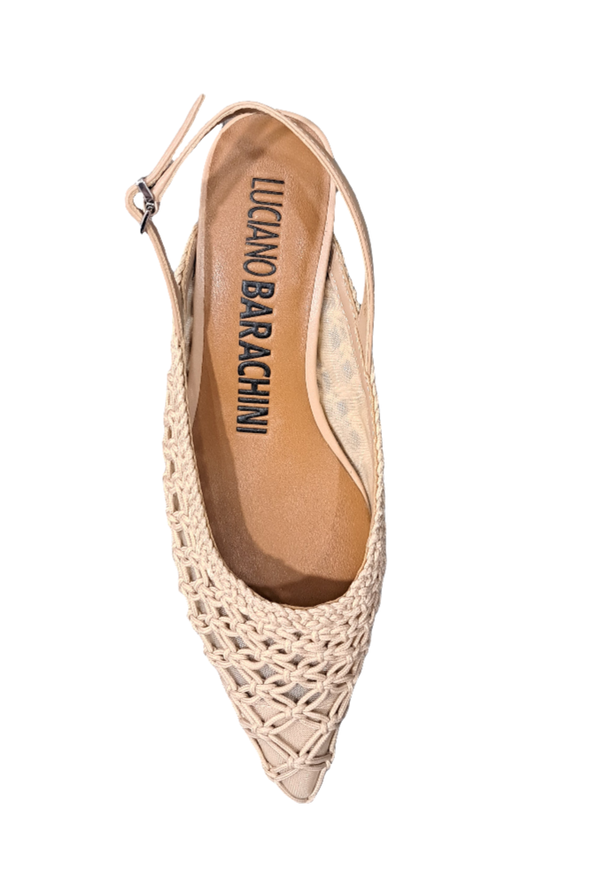 SANDALI SLINGBACK TESSUTO INTRECCIATO