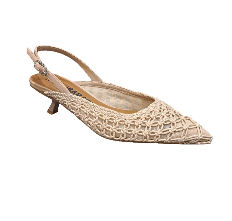 SANDALI SLINGBACK TESSUTO INTRECCIATO