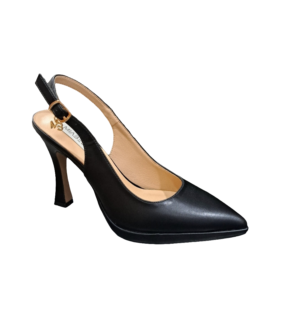 SANDALI MIABELLE SLINGBACK PLATEAU NERO
