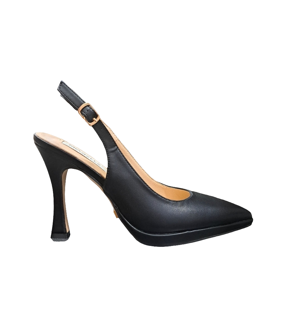 SANDALI MIABELLE SLINGBACK PLATEAU NERO