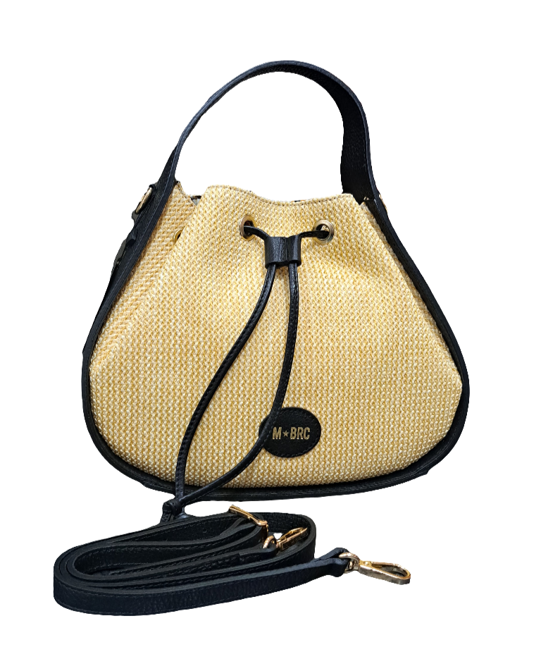 BORSE A MANO RAFIA MALINDI M*BRC BY MASSIMO BRACCIALINI NERA